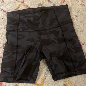 Lululemon Camo Biker Shorts